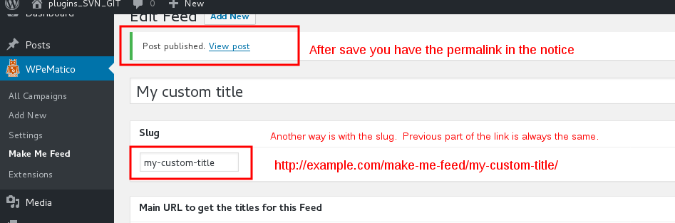 Tutorial on how to create a feed page - permalink1