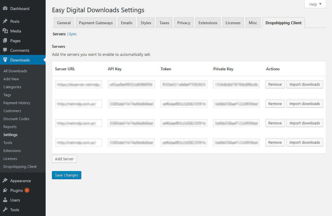 1. How to set up edd dropshipping client? - dsc servers