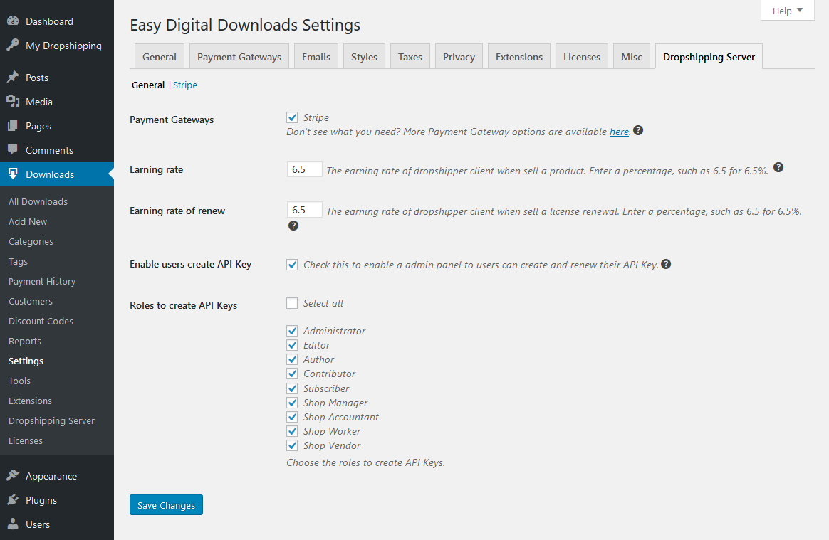 1. How to set up edd dropshipping server? - dss settings