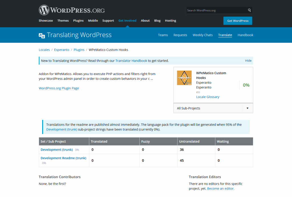 How to translate a plugin in WordPress? - select project