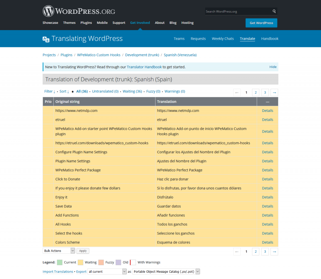 How to translate a plugin in WordPress? - waiting