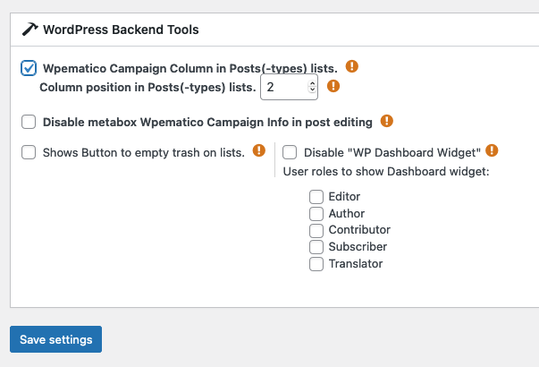 How to see from which campaigns generated each post? - settings