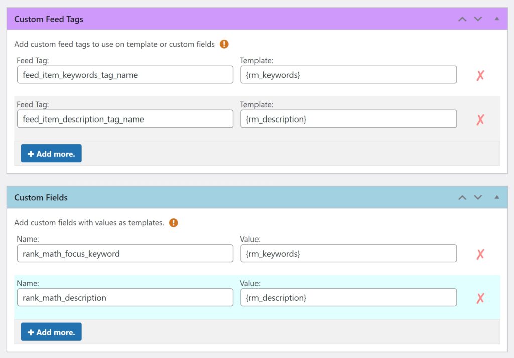 How to assign values to the rank math seo fields? - wpematico to rankmath