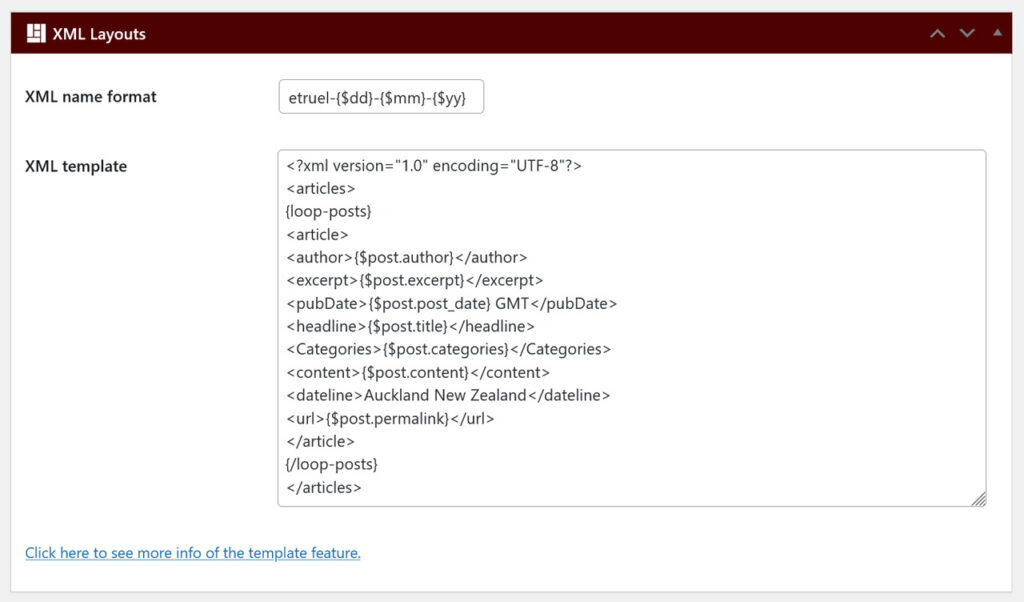 Wpematico exporter - new major update 1. 5! - exporter template