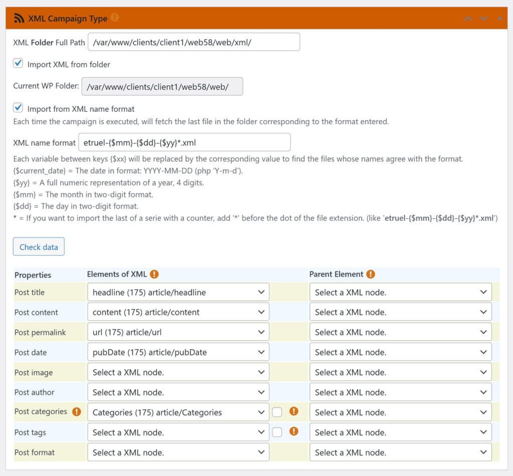 Wpematico exporter - new major update 1. 5! - xml campaign type data checked