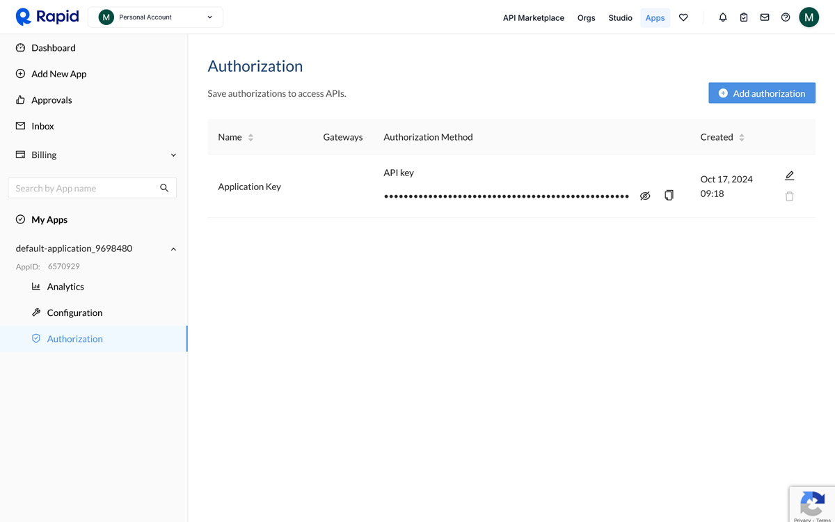 How to set an api key for chatgpt vision in rapidapi - rapidapi api key from app