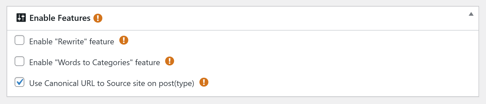 Wpematico canonical url settings