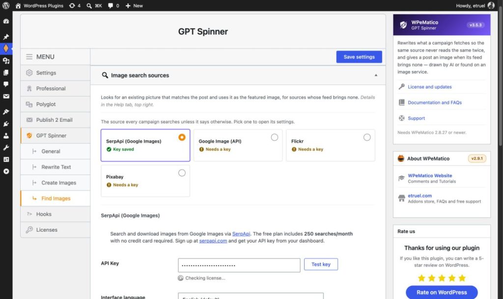 Gpt spinner — find images