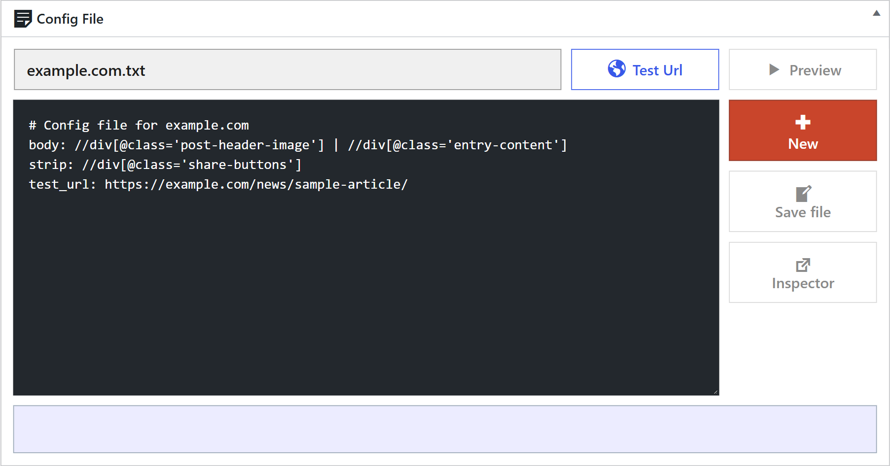 Config file with two parts joined in the body line in the full content tab of wpematico